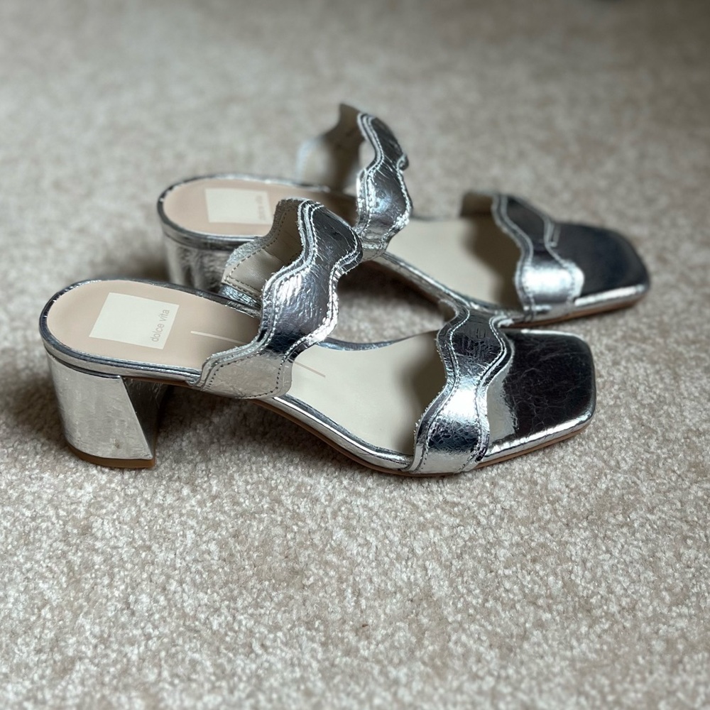 NIB Dolce Vita Ilva Mid Sandal in silver size 7 - Picture 7 of 7
